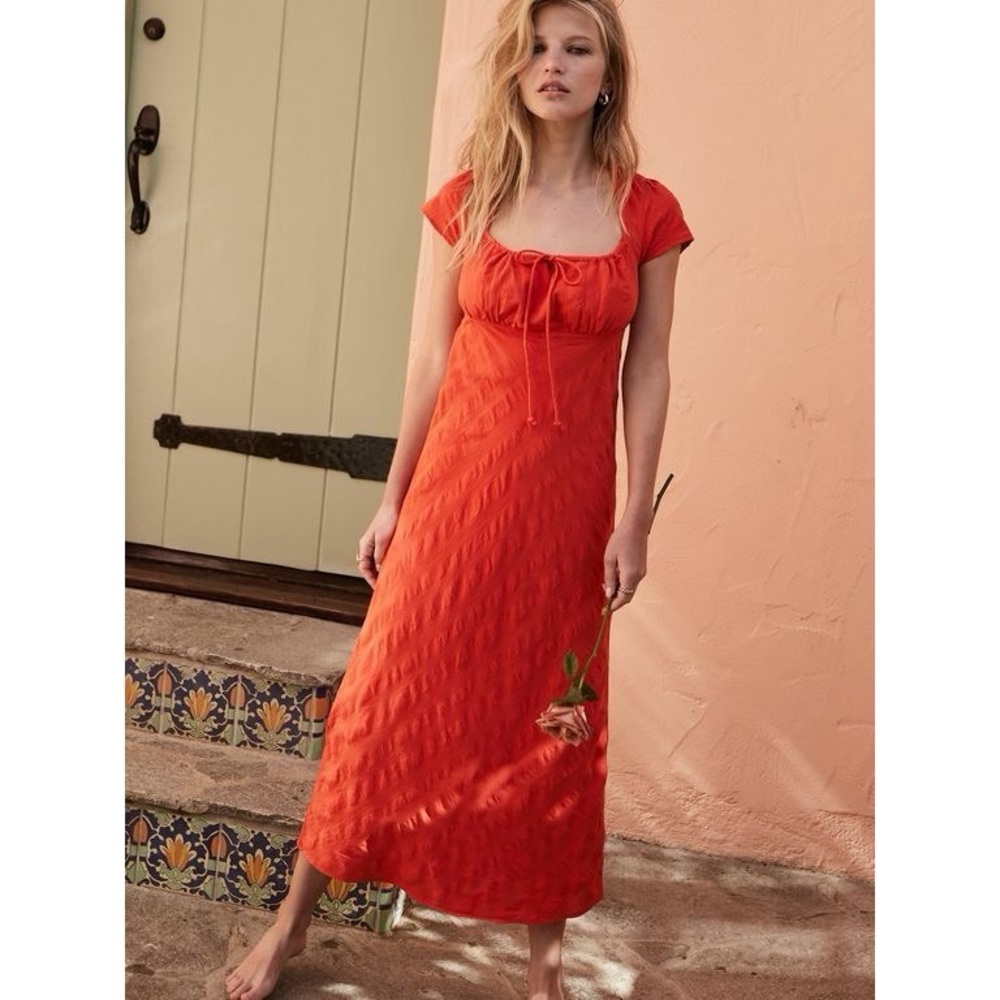 Free People Natalya Solid Midi Dress